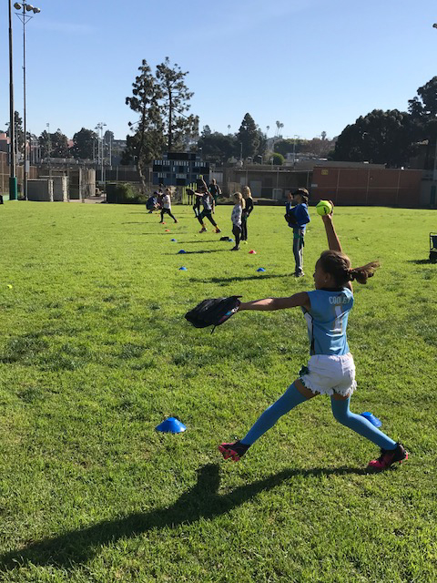 Softball Pitching Practice in El Segundo